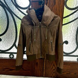 Leather womens jacket
